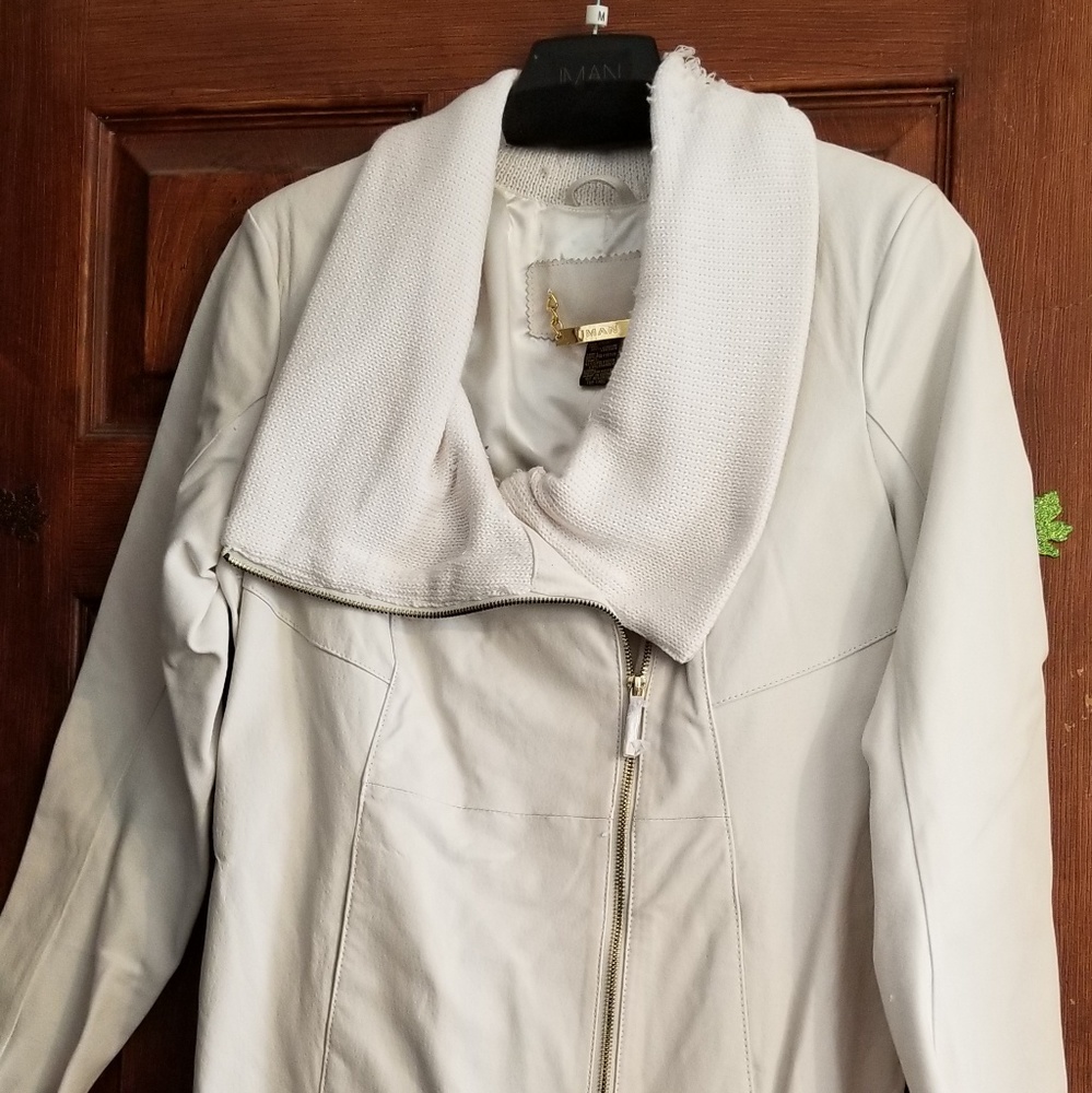 Off white leather